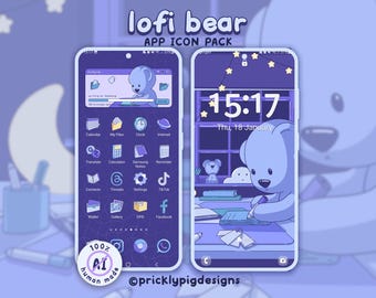 Lofi Bear: Dreamy Wallpapers, icons and widgets for iOS, Android, iPad & Tablets