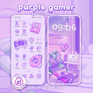 Purple Gamer: Wallpapers, icons and widgets for iOS, Android, iPad & Tablets