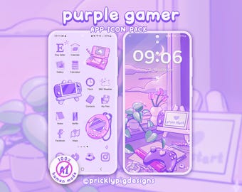 Purple Gamer: Wallpapers, icons and widgets for iOS, Android, iPad & Tablets