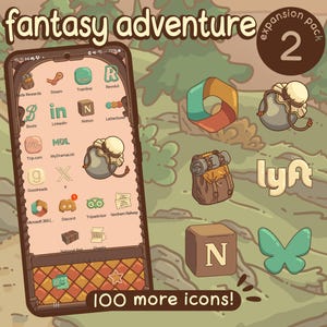 Fantasy Adventure EXPANSION Pack 2 for iOS, Android & Tablet, Wallpapers, Widgets, Gamer App Theme