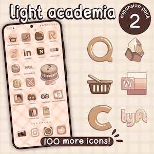 Light Academia EXPANSION Pack  2 for iOS, Android & Tablet, Wallpapers, Widgets, Cute Nostalgic App Theme