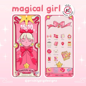 Magical Girl: Kawaii Anime Wallpapers, icons and widgets for iOS, Android, iPad & Tablets