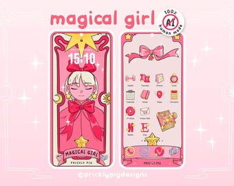 Magical Girl: Kawaii Anime Wallpapers, icons and widgets for iOS, Android, iPad & Tablets