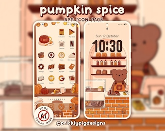 Pumpkin Spice Café: Gemütliche Herbst-Hintergrundbilder, Icons und Widgets für iOS, Android, iPad & Tablets