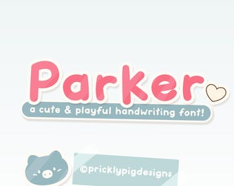 Parker - font scritto a mano da utilizzare con progetti, Goodnotes, diari, appunti digitali e studio