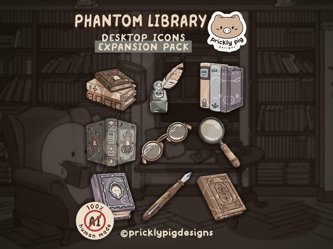 Phantom Library Expansion Desktop Folder Icon & Wallpaper Pack for ...