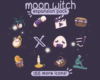 Moon Witch EP: Magical themed icons for iOS, Android, iPad & Tablets