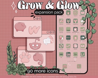 Glow & Grow EP 1: Motivations-Hintergründe, Icons und Widgets für iOS Android, iPad + Tablets