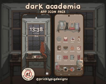 Dark Academia: Nostalgic Book Wallpapers, icons and widgets for iOS, Android, iPad & Tablets
