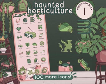 Haunted Horticulture EP1: House Plant Ghost themed icons for iOS, Android, iPad
