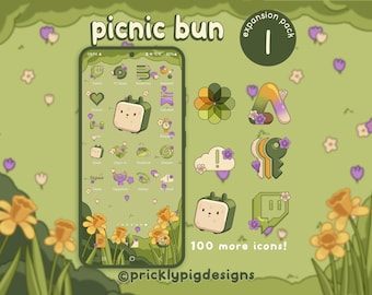 Picnic Bun EP 1: Spring Bunny themed icons for iOS, Android, iPad
