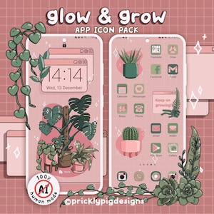 Glow & Grow: Fondos de pantalla, iconos y widgets motivacionales para iOS, Android, iPad y tabletas