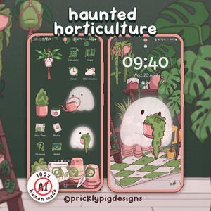 Horticultura Embrujada: Fondos de pantalla, iconos y widgets de fantasmas de plantas de interior para iOS, Android, iPad y tabletas