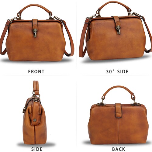 Genuine Leather Crossbody Satchel Purse shops for Women Retro Handmade Small Top Handle Handbag Designer Cute Bags Personalization Bag