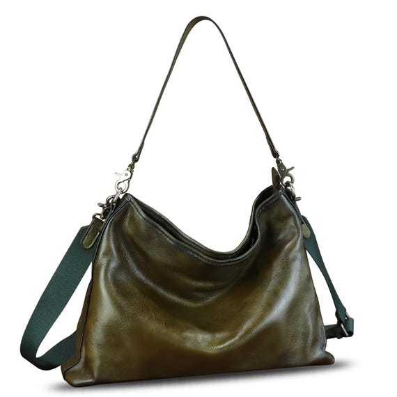 Genuine Leather Hobo Bag for Women Shoulder Bag Tote Bag