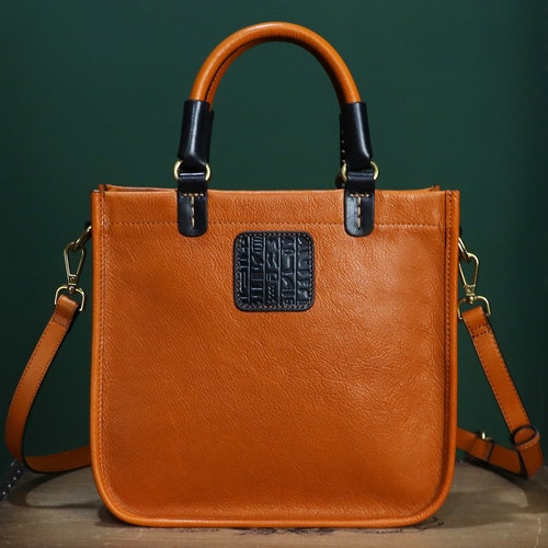 Genuine Leather Satchel Handbag for Women Vintage Handmade Etsy