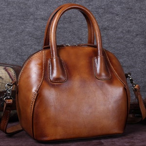 Véritable cuir poignée supérieure sac à main sac à main pour femmes vintage fait à la main bandoulière sac à main épaule sac à main personnalisation graver cadeau d'anniversaire