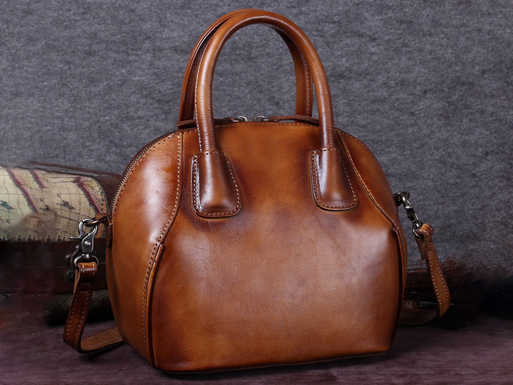 Fashion Top Handle Dome Bag, Solid Color Simple Shoulder Bag, Women's  Casual Nadbag, Crossbody Bag & Purse - Temu