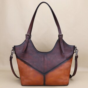Bolsos de piel auténtica para mujer, carteras retro, bolsos de hombro vintage hechos a mano, bolsos con asa superior, bolsos de mano personalizados, bolsos de mano tipo hobo, bolsos de trabajo