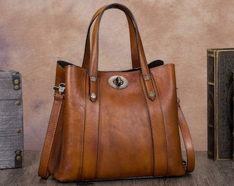 Borse in vera pelle da donna Borsa a tracolla Borsa a tracolla vintage fatta a mano Borsa a mano con manico superiore Borsa hobo regalo di compleanno personalizzazione