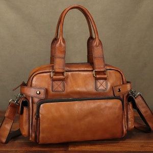 Carteras de cuero genuino, bolsos con asa de calidad para hombres, bolso bandolera clásico hecho a mano, bolso de mano personalizado, bolso bandolera, maletín