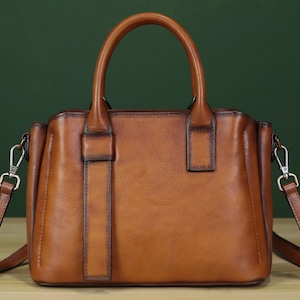 Sac à main en cuir véritable pour femme cartable avec poignée supérieure sacs à bandoulière fait main vintage sac à main bandoulière personnalisation festival cadeau cartable