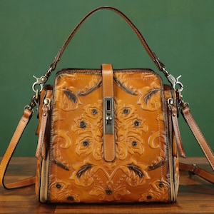 Cartera de piel auténtica para mujer, bolso de hombro de piel en relieve hecho a mano, bolso cruzado, cartera, bolso de mano, personalización de logotipo personalizado