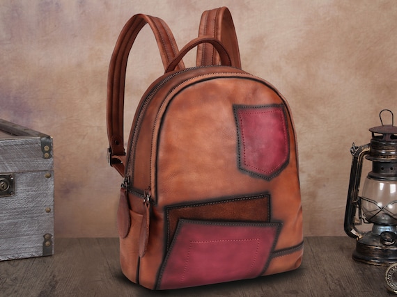 The Bridge Brown Story Donna Genuine Leather Backpack w/Front Pocket at  FORZIERI