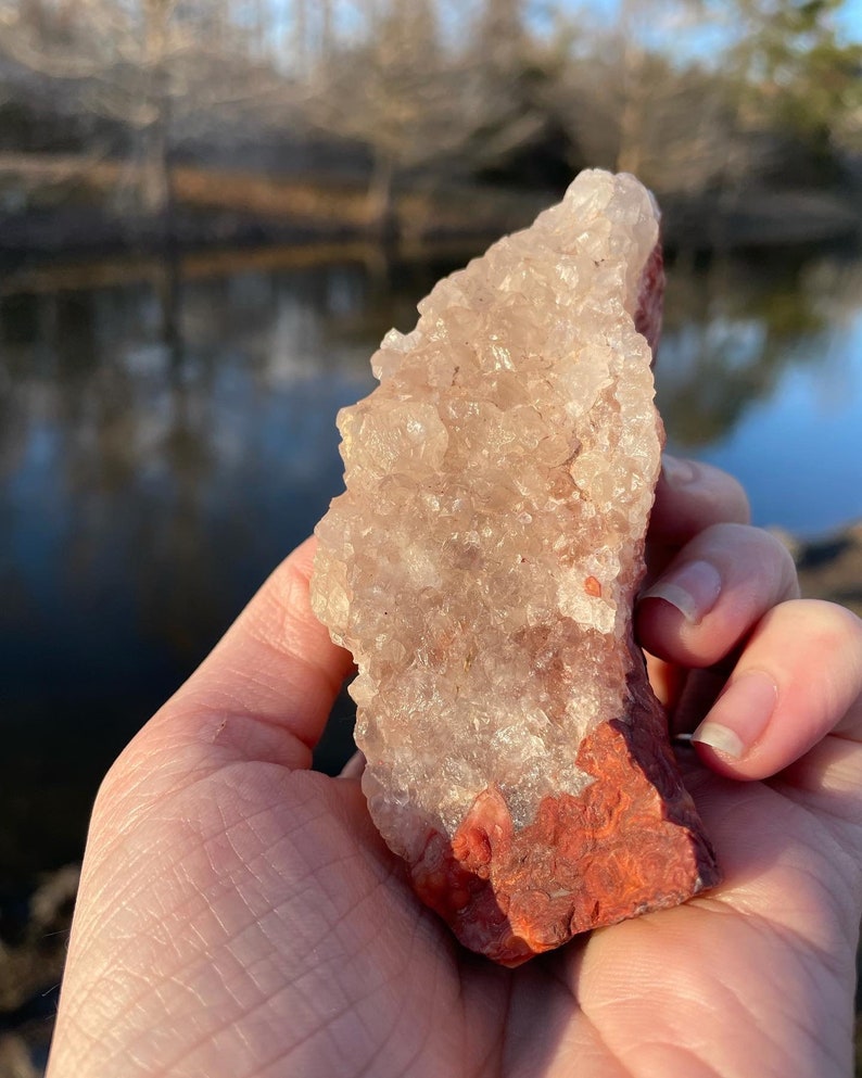 Natural Laguna Lace Agate with Druzy Quartz image 3