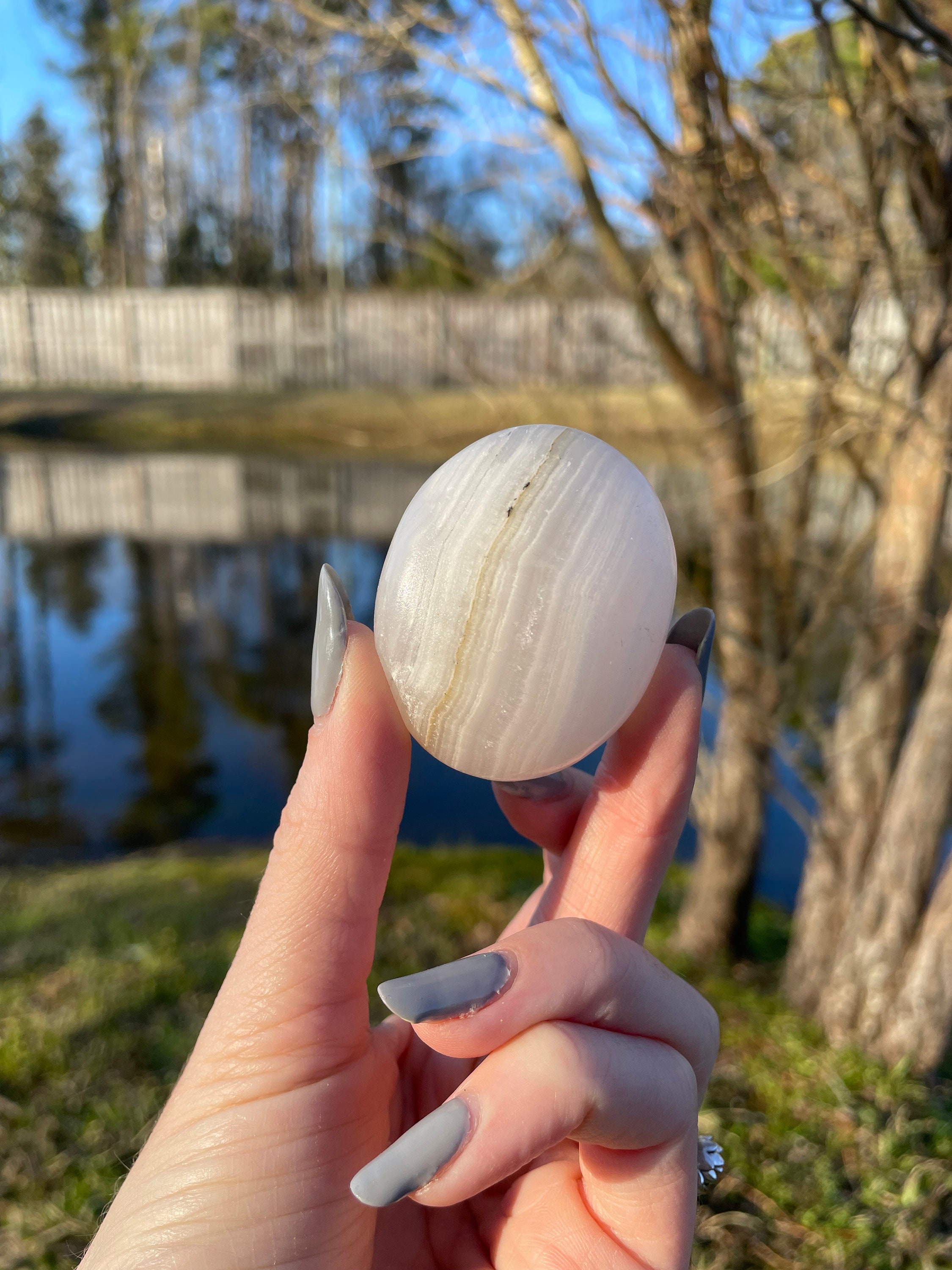 ピンクマンガンカルサイトパームストーン - Etsy 日本