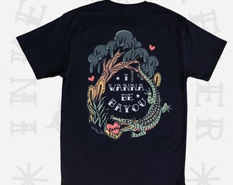 Bayou t-shirts - the bayou - valentines - Louisiana - alligator tattoo