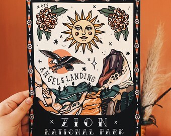 Zion national park print