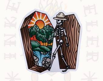 Dying to go outdoors sticker