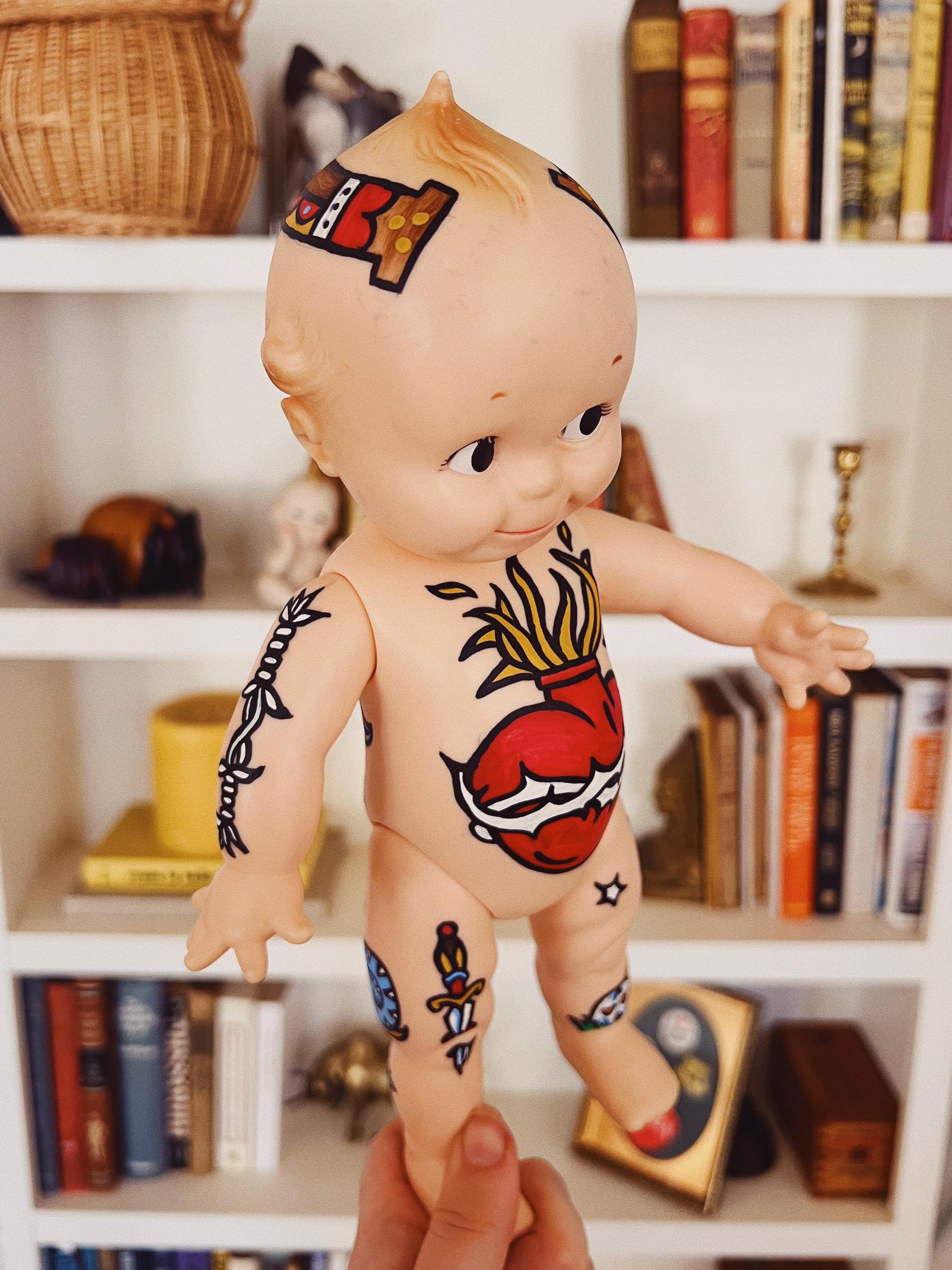 キューピー人形 - タトゥー - 手描き - ヴィンテージ - Etsy 日本