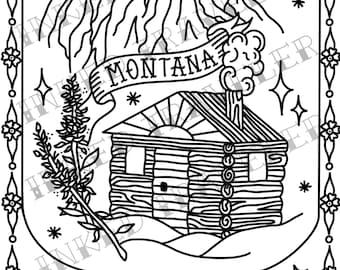 Glacier coloring page - digital download