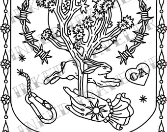 Joshua Tree coloring page - digital download