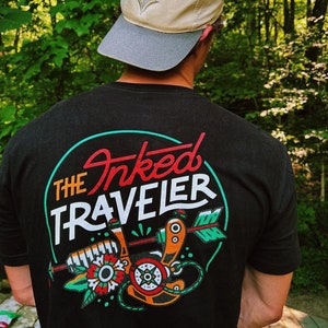 Inked traveler brand shirt