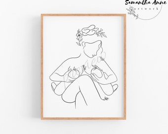 Breastfeeding Twins Wall Art | Minimal Nursery Line Art Print | Twin Babies Breastfeeding Art | Printable Nursery Art | Breastfeeding Gift