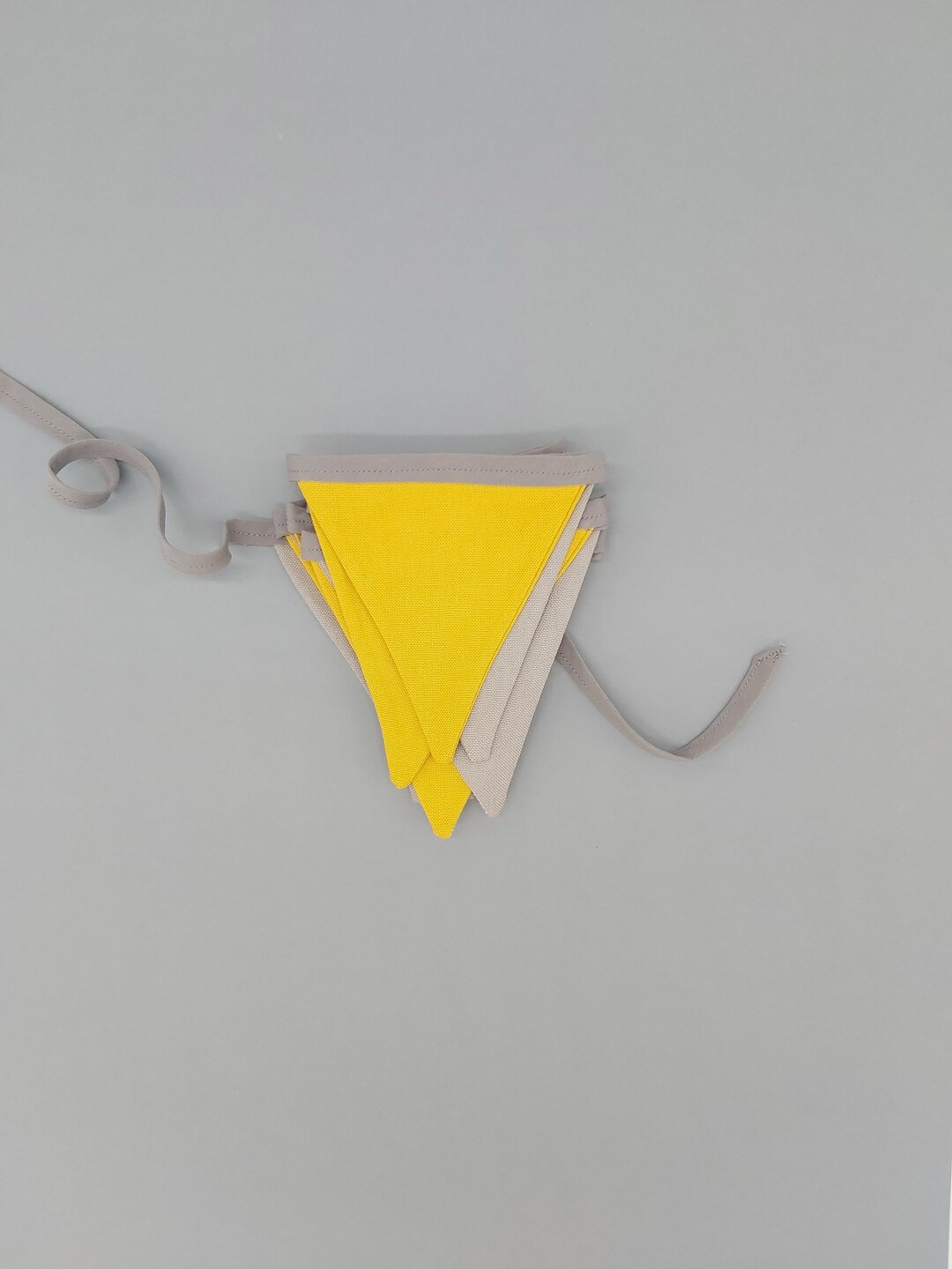 Fabric Bunting Banner, Gray Bunting Flags, Yellow Garland Flags ...