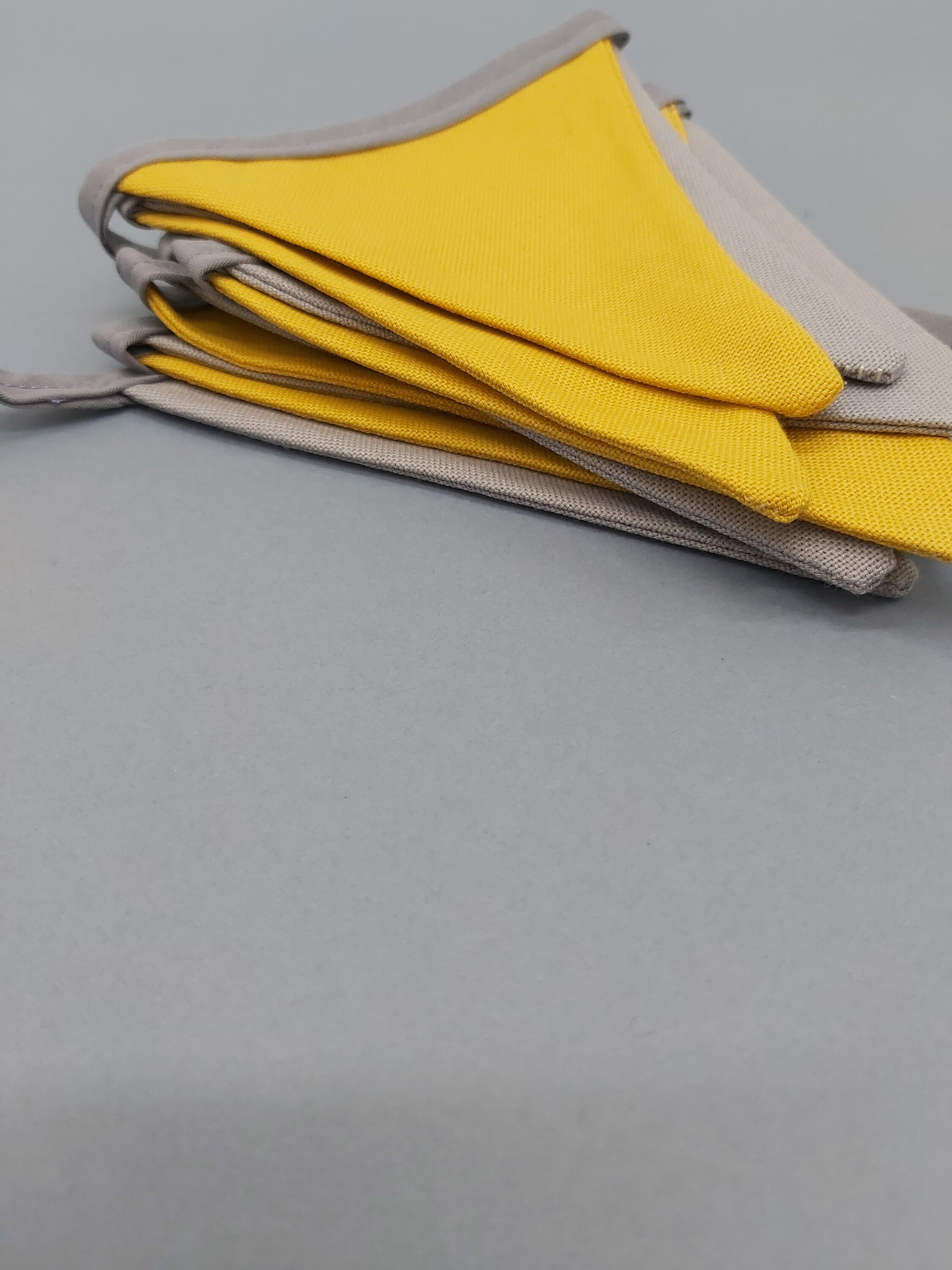 Fabric Bunting Banner, Gray Bunting Flags, Yellow Garland Flags ...