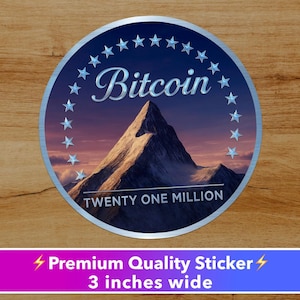 Bitcoin is Paramount BTC Premium Vinyl Weatherproof Sticker 3 inches Blockchain Crypto Coinbase ETH Ethereum Free Shipping