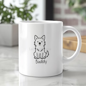Border Collie Dog Mug / Personalized Gift / Simple Line Art
