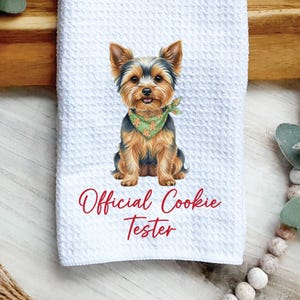 Yorkie Dog Kitchen Towel, Funny Christmas Gift