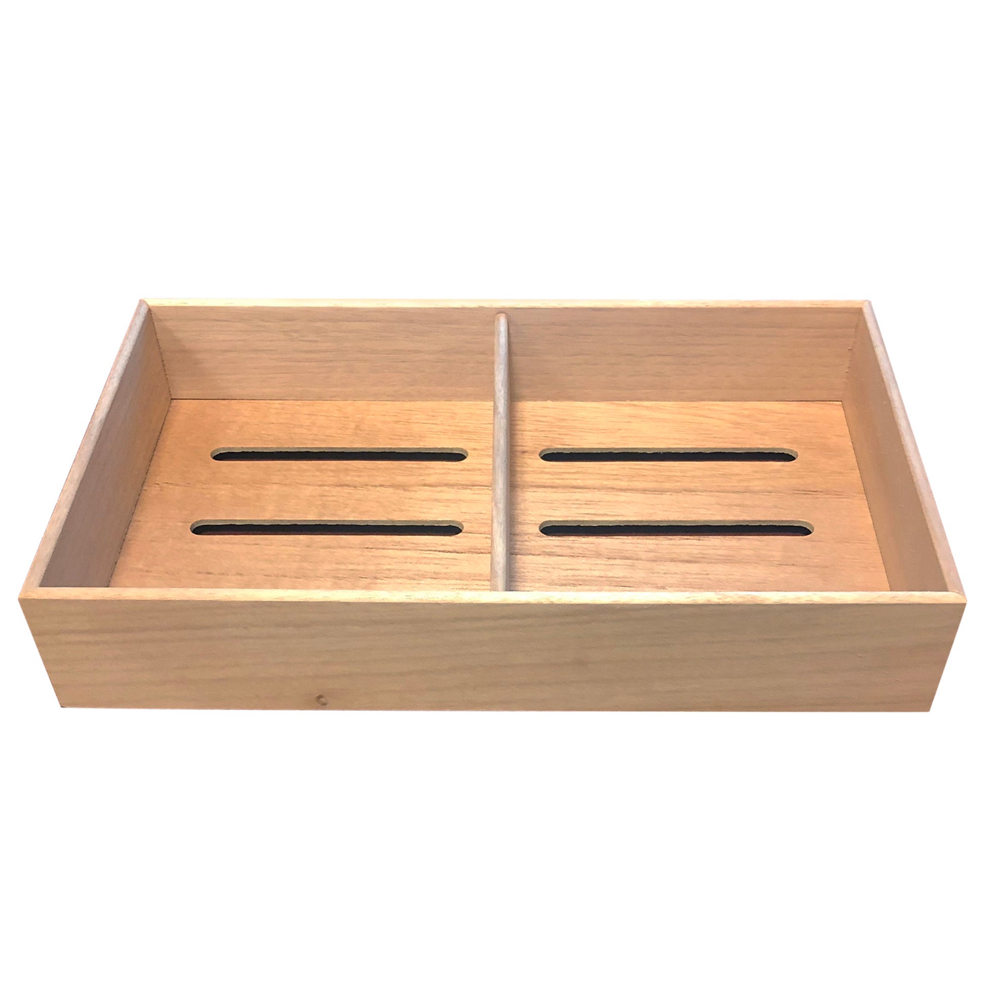 Spanish Cedar Cigar Tray W/ Adjustable Divider Etsy