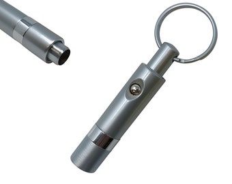 Silver Retractable Punch Cutter /w Key Ring