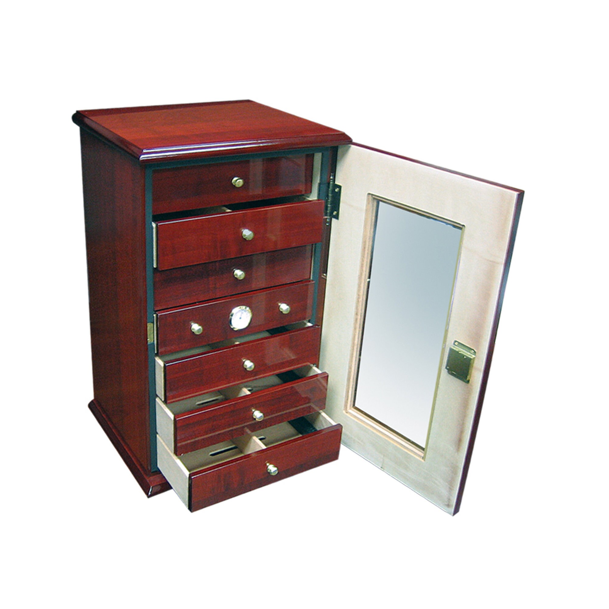 THE Chalons Glassdoor Cigar Humidor W/ Builtin Brass Etsy