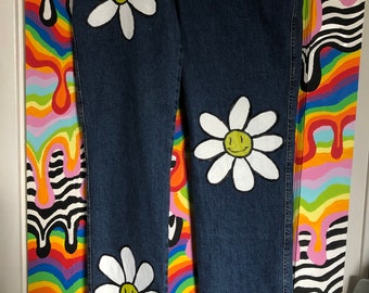 painted flower jeans!