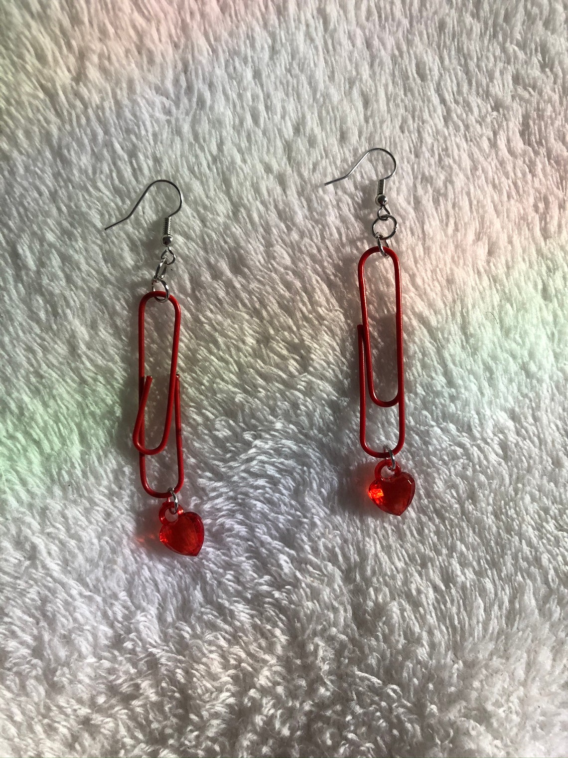 Handmade Paper Clip Earrings Etsy