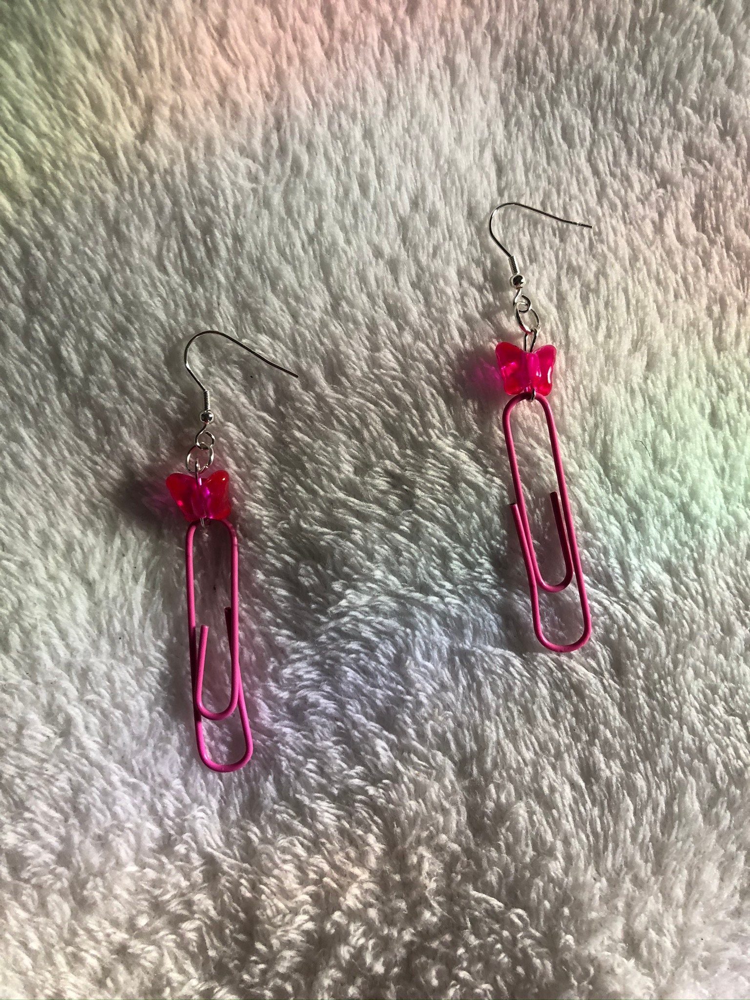 Handmade Paper Clip Earrings Etsy