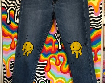 Smiley Jeans - Etsy